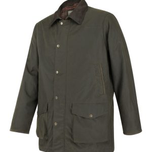 Caledonia Waterproof Wax Jacket, oilskinsjakke deluxe, grøn - S